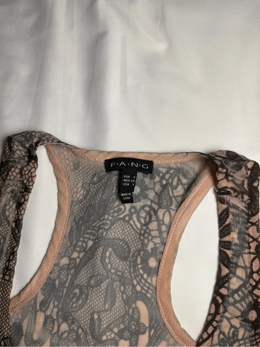 FANG sheer racerback